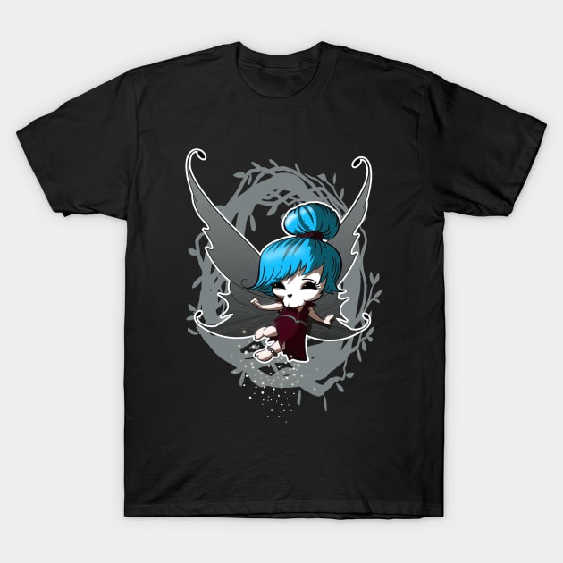 Cupcake Crossbones Blue Fairy T-Shirt by cucacb